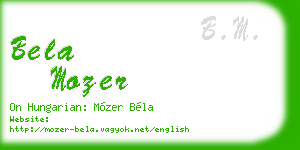bela mozer business card
